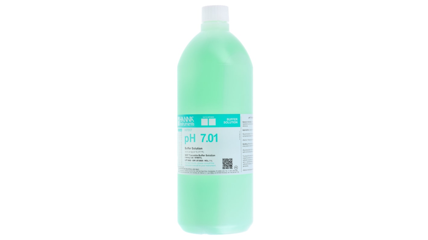 Hanna Instruments HI-7007/1L pH Buffer Solution, 1L Bottle, 7.01