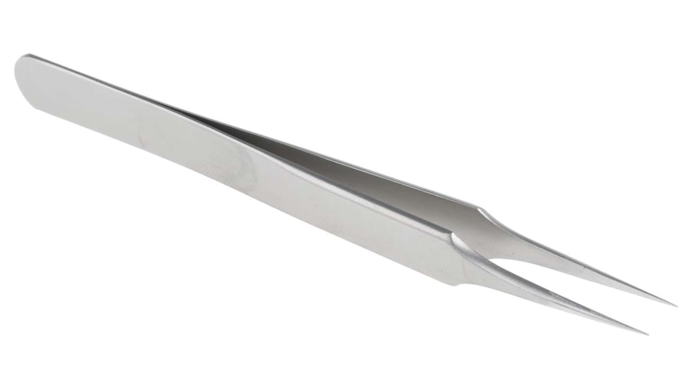 RS PRO 110 mm, Stainless Steel, Tweezers