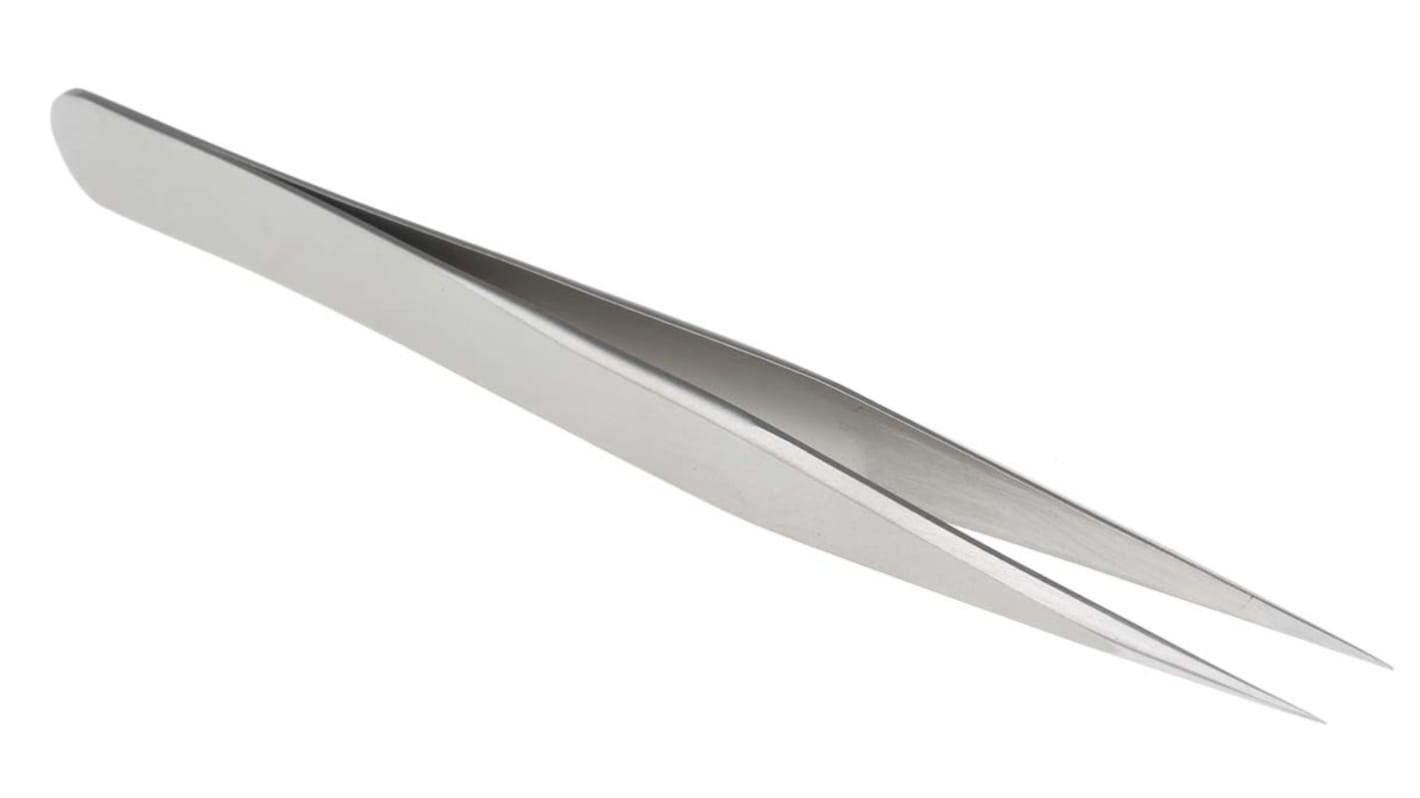 RS PRO 110 mm, Stainless Steel, Short, Tweezers