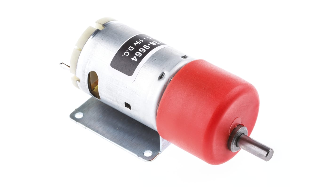 RS PRO Brushed Geared DC Geared Motor, 19.8 W, 12 V dc, 10 Ncm, 1095 rpm, 6mm Shaft Diameter