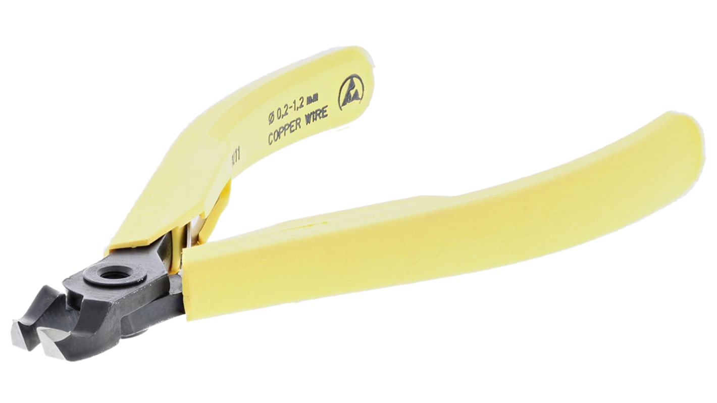 Alicates de corte oblicuos Lindstrom, capacidad de corte 1.2mm, long. total 110 mm, ESD