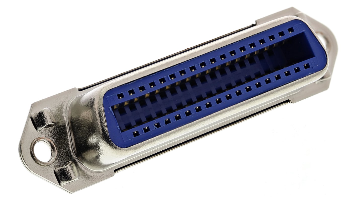 RS PRO 36 Pin Straight Through Hole SCSI Connector 2.16mm Pitch, Solder