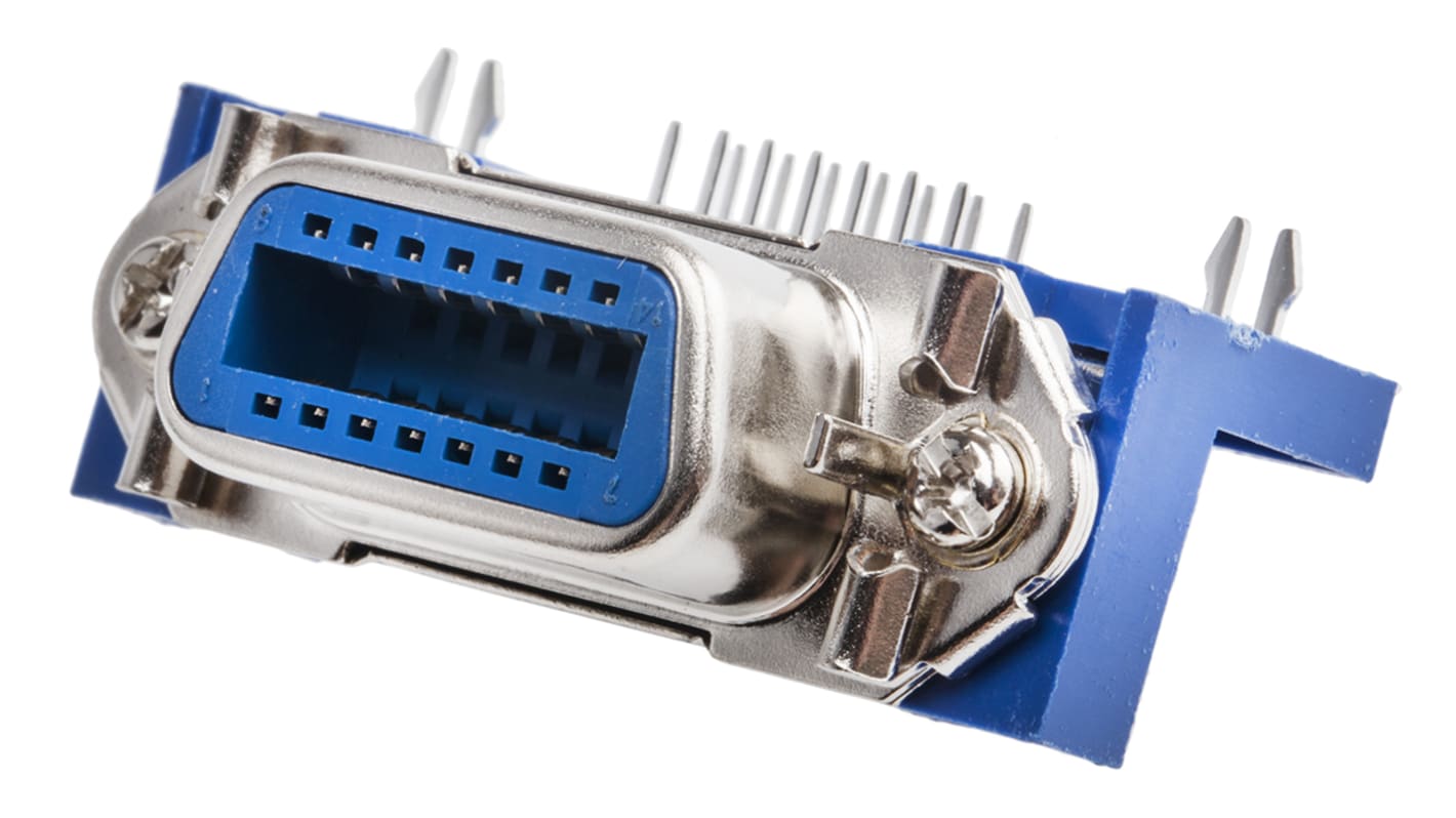 RS PRO Right Angle Through Hole Mount PCB Socket, 14-Contact, 2.16mm Pitch, Solder Termination