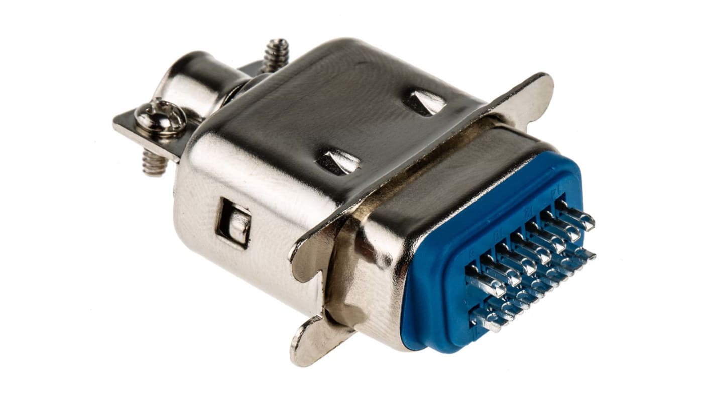 RS PRO Male 14 Pin Straight Cable Mount SCSI Connector 2.18mm Pitch, Solder