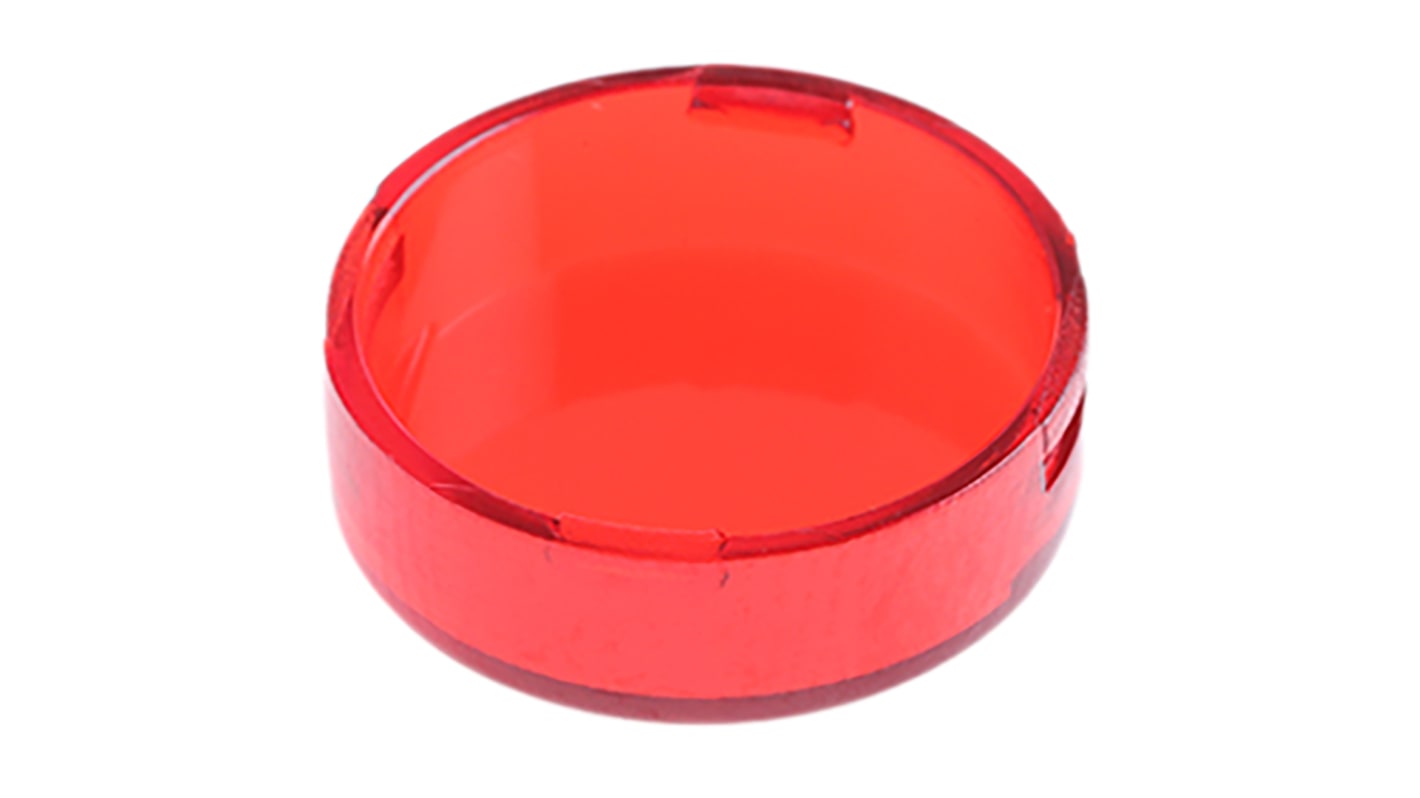 Panel Mount Indicator Lens Round Style, Red, 15mm diameter