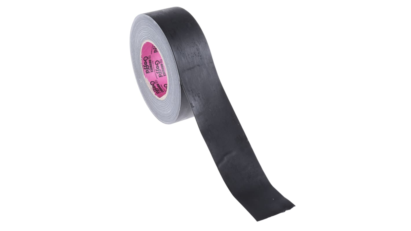 Advance Tapes AT200 Black Matt Gaffa Tape, 50mm x 50m, 0.26mm Thick