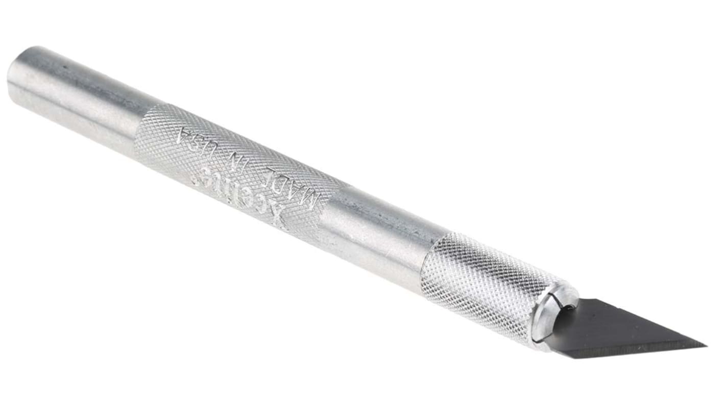 Weller Xcelite 工艺刀, 雕刻刀, 对角刀片, 铝刀柄, 总长146 mm
