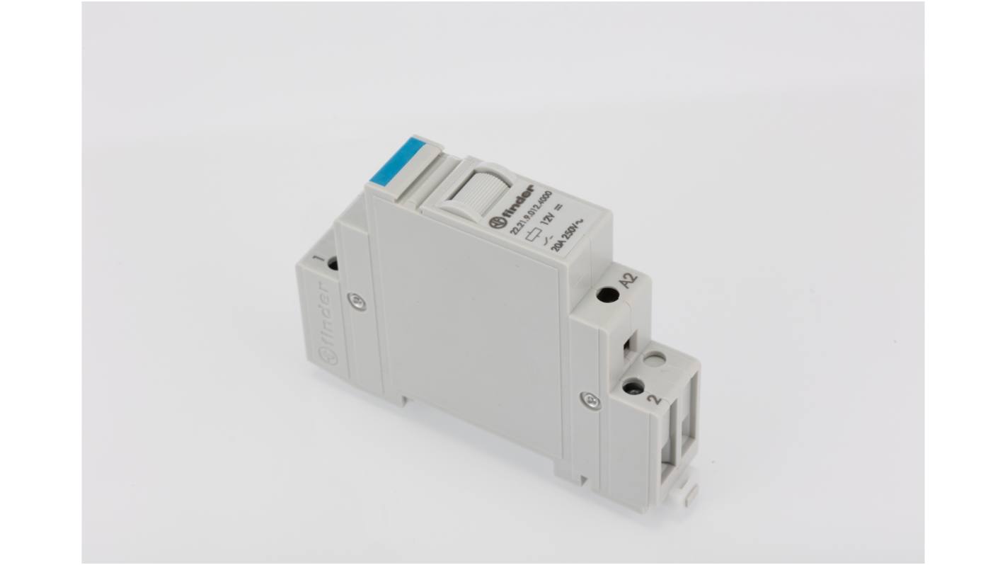 Finder DIN Rail Non-Latching Relay, 24V dc Coil, 20A Switching Current, SPST