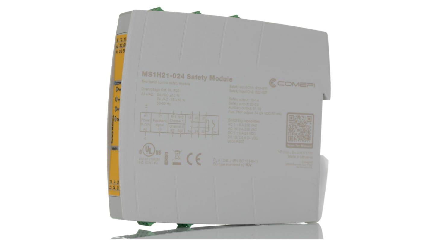 Modulo di ingresso/uscita RS PRO Safety Module, 24 V, 2 in, 2 out