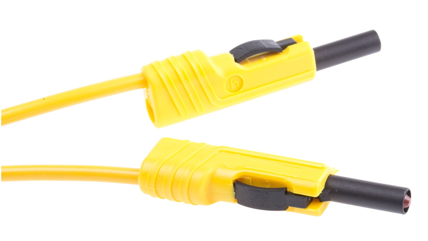 Hirschmann Test & Measurement, 16A, 60V dc, Yellow, 2m Lead Length