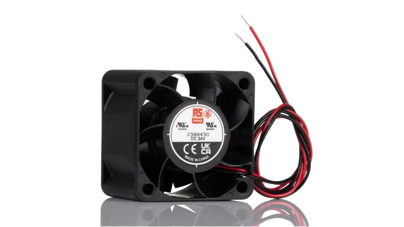 RS PRO Axial Fan, 24 V dc, DC Operation, 18.73cfm, 5.04W, 440mA Max, 40 x 40 x 28mm