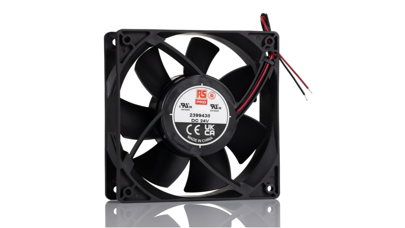 RS PRO Axial Fan, 24 V dc, DC Operation, 241cfm, 41.76W, 1.45A Max