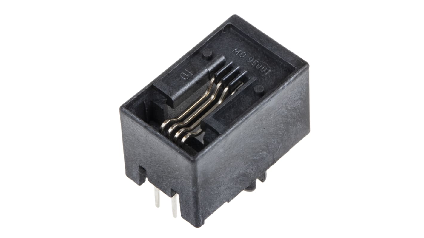 Molex 95501 Series Female RJ22 Connector, Cable Mount, Cat3