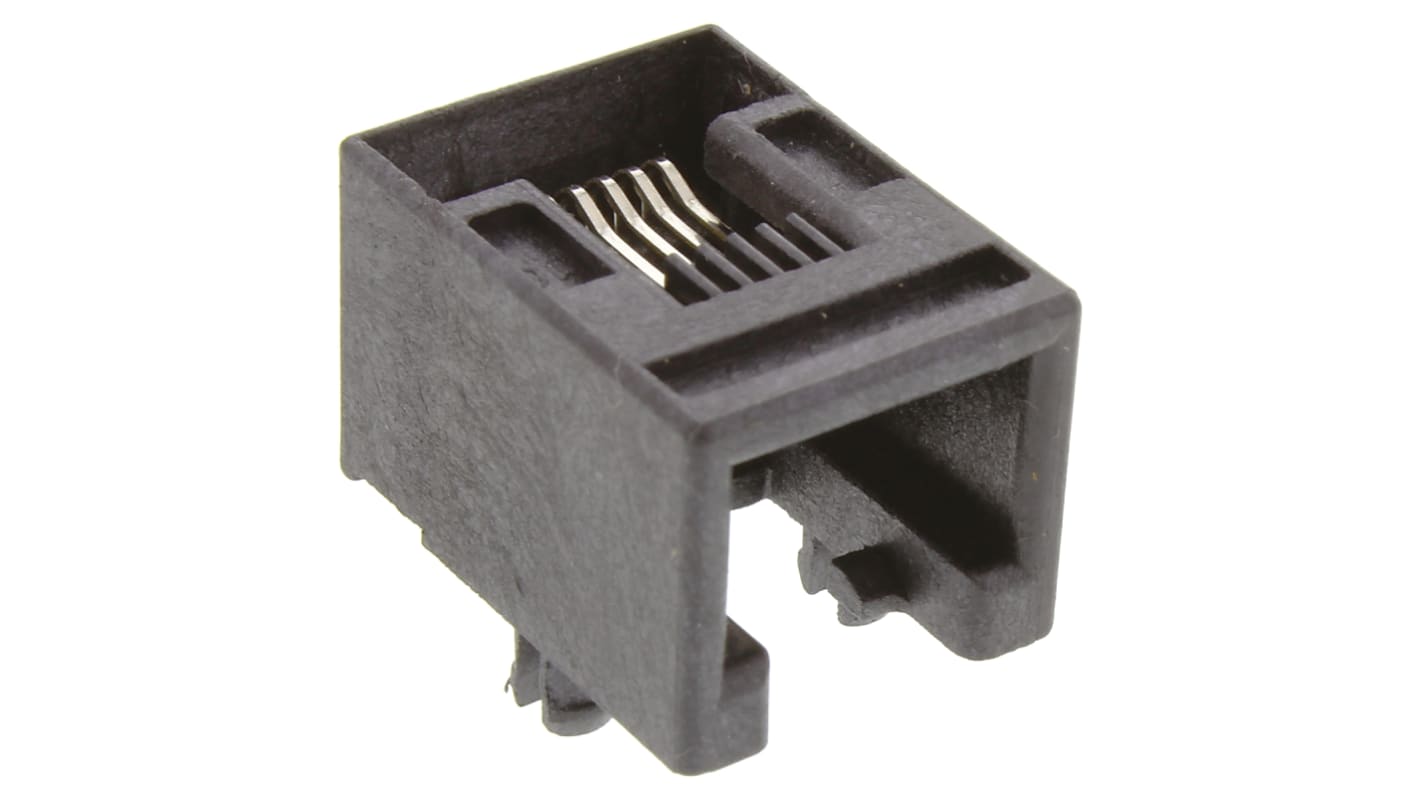 Molex RJ12 csatlakozó 6P/6C utas, Derékszögű, Nő, 95501 sorozat 95501