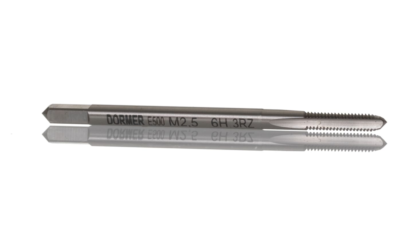 Dormer Threading Tap, M2.5 Thread, 0.45mm Pitch, Metric Standard, Machine Tap