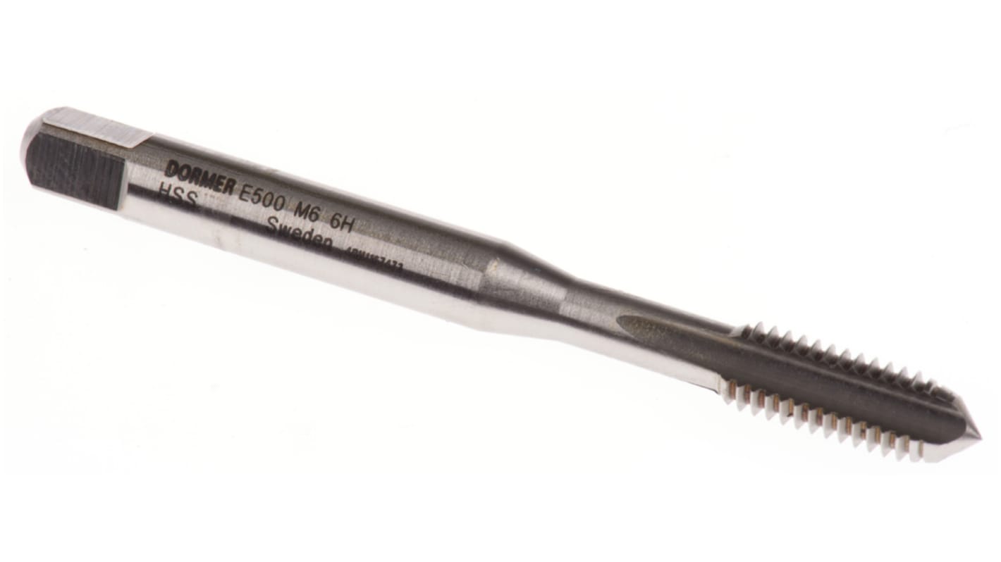 Dormer Threading Tap, M6 Thread, 1.0mm Pitch, Metric Standard, Machine Tap