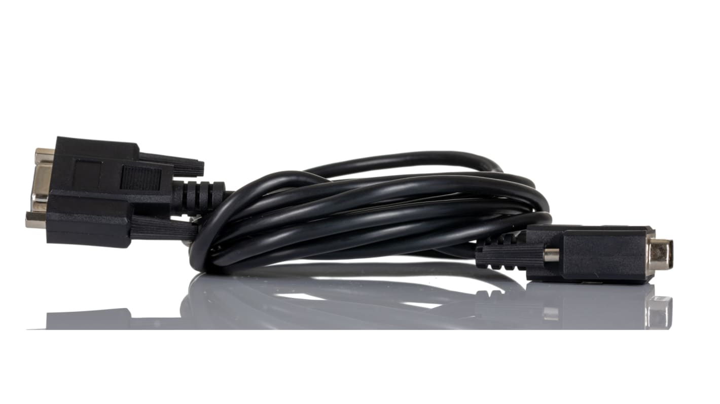 Cable serie RS PRO, long. 3m, color Negro, con. A: Sub-D de 9 contactos Macho, con. B: Sub-D de 9 contactos Hembra
