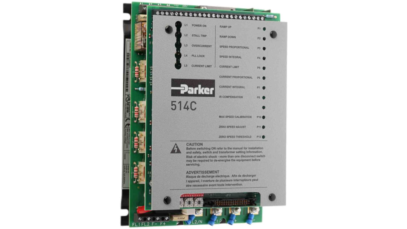 Controlador de motor DC Parker, monofásico, 110 → 500 V, 8 A