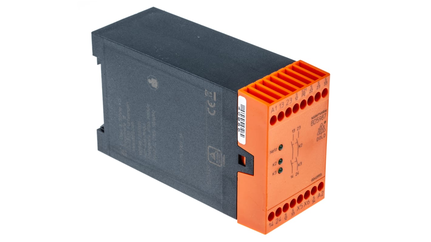 Dold BD 5987 Emergency Stop Safety Relay, 230V ac, Dual-Channel, 2 Safety Contacts