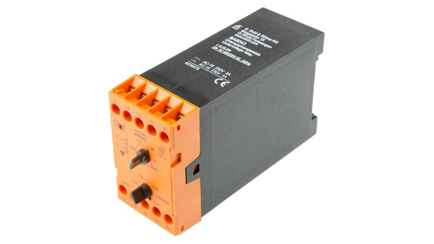 Dold Voltage Monitoring Relay, 3 Phase, DPDT, DIN Rail