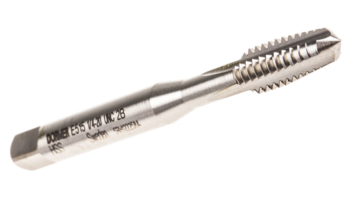 Dormer Tap Set, 1/4 UNC Thread, 20in Pitch, UNC Standard, Hand Tap