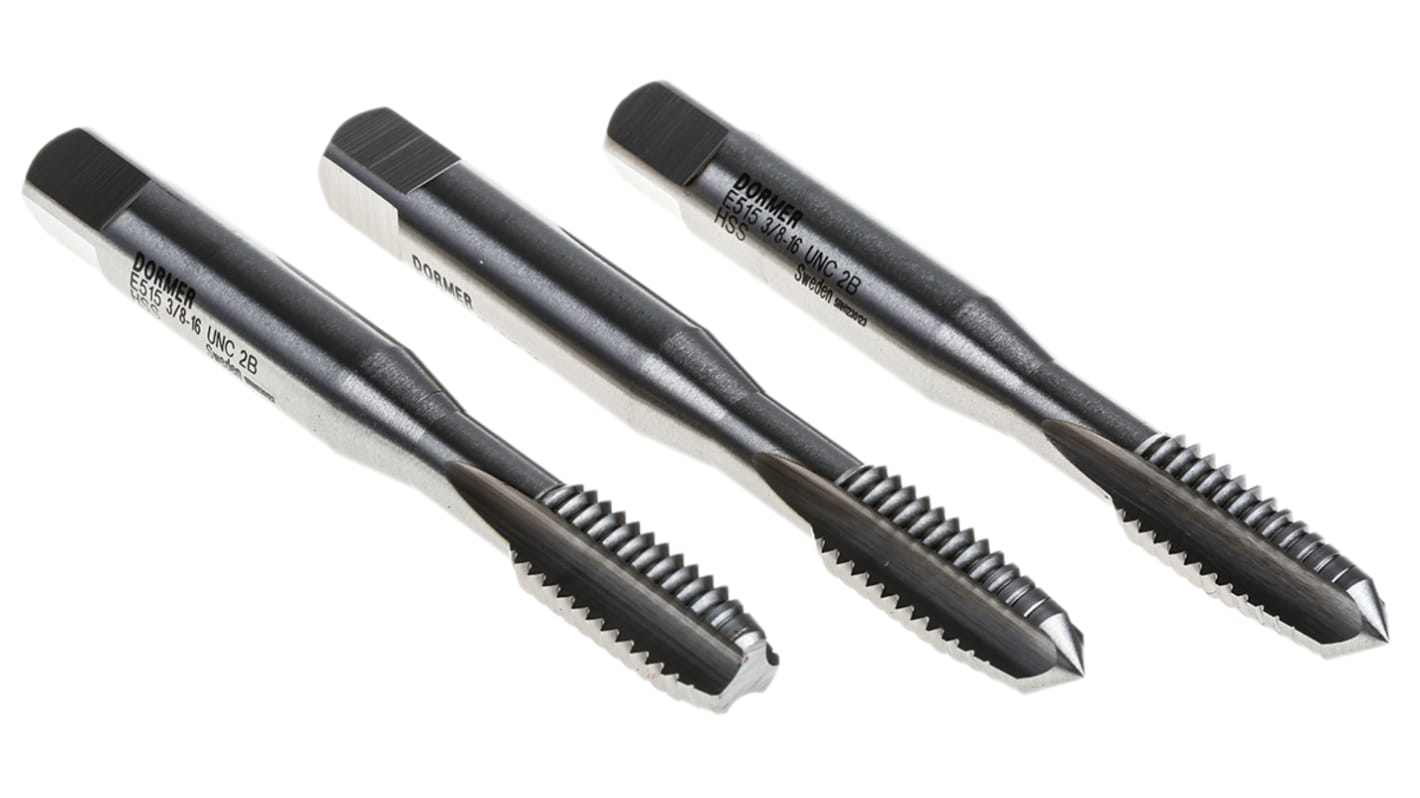Dormer Tap Set, 3/8 UNC Thread