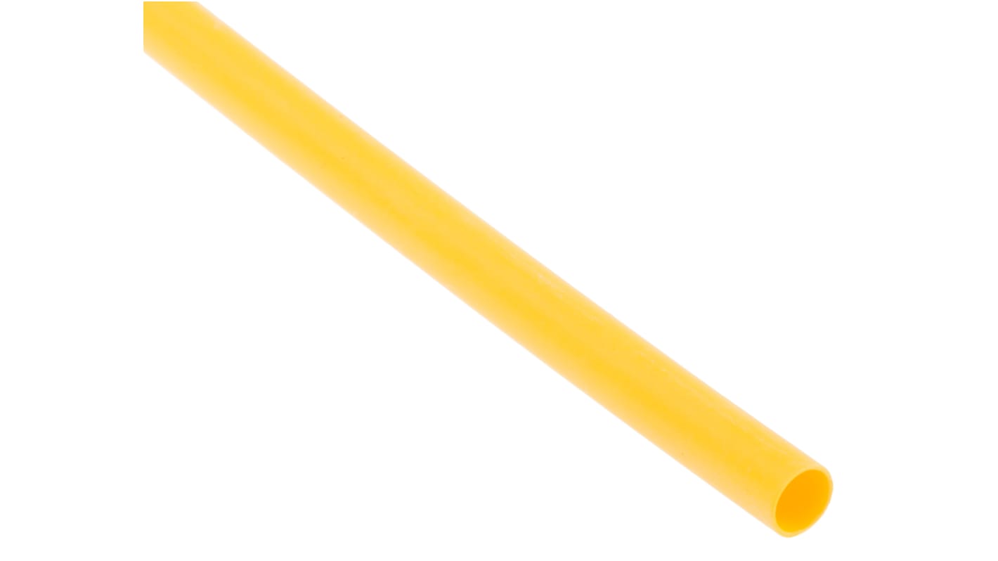 Guaina termorestringente RS PRO Ø 3mm, col. Giallo, restringimento 3:1, L. 1.2m, adesiva