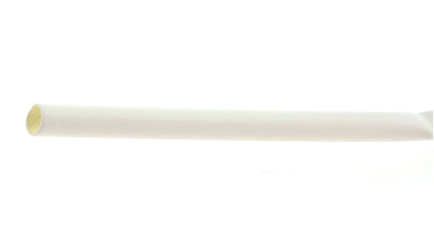 RS PRO Adhesive Lined Heat Shrink Tube, White 3mm Sleeve Dia. x 1.2m Length 3:1 Ratio