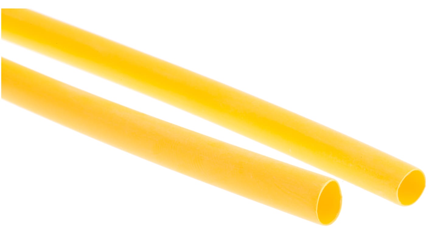 RS PRO Adhesive Lined Heat Shrink Tube, Yellow 6.4mm Sleeve Dia. x 1.2m Length 3:1 Ratio