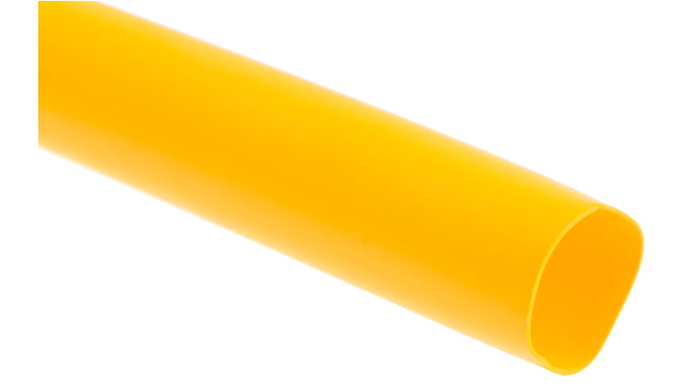Gaine thermorétractable RS PRO, Diam. 12.7mm, Long. 1.2m, Rétreint 3:1, Jaune
