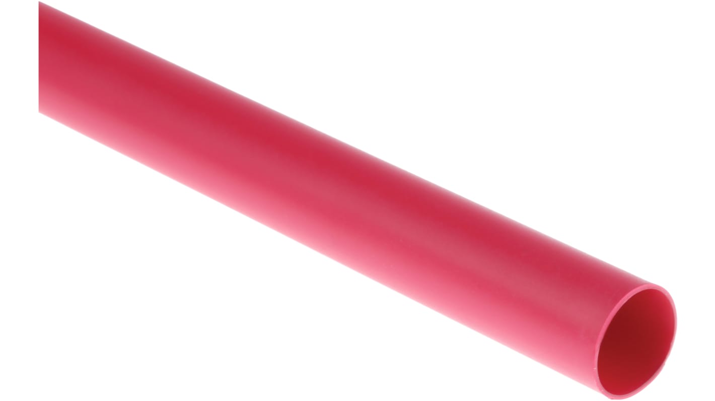 Gaine thermorétractable RS PRO, Diam. 12.7mm, Long. 1.2m, Rétreint 3:1, Rouge