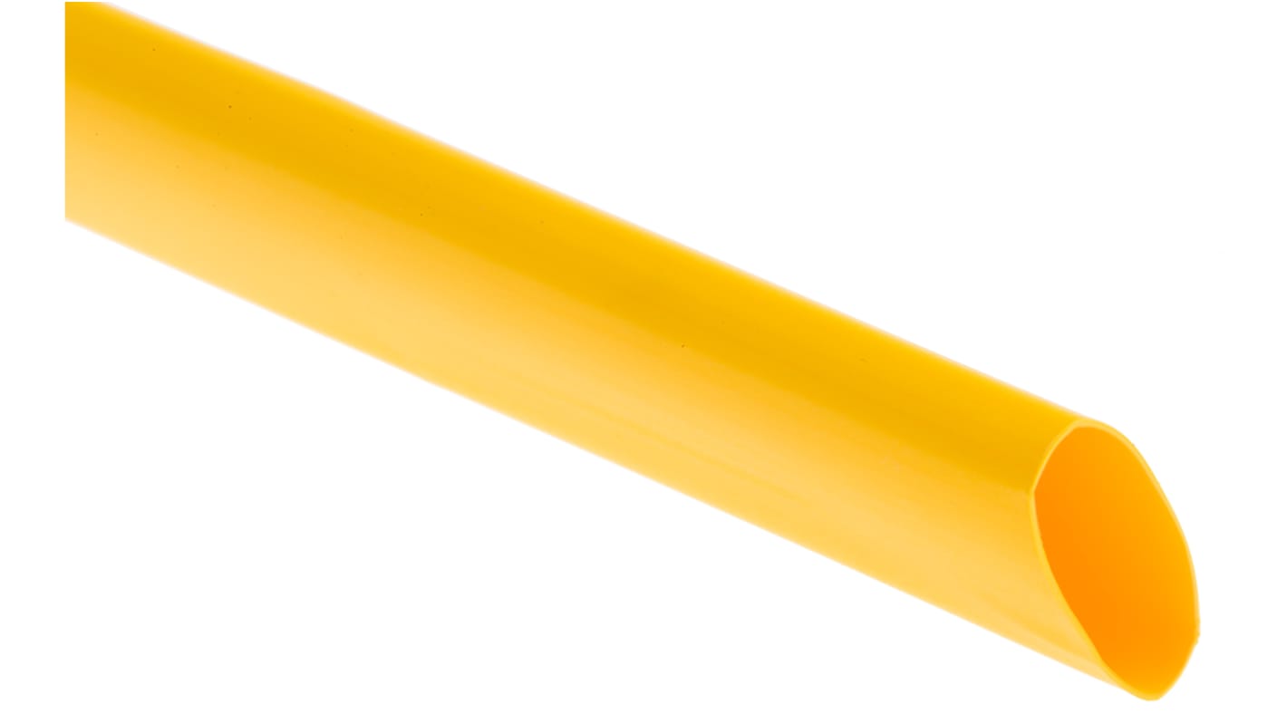 RS PRO Adhesive Lined Heat Shrink Tube, Yellow 19mm Sleeve Dia. x 1.2m Length 3:1 Ratio
