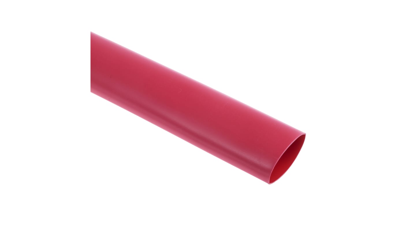 RS PRO Adhesive Lined Heat Shrink Tube, Red 19mm Sleeve Dia. x 1.2m Length 3:1 Ratio