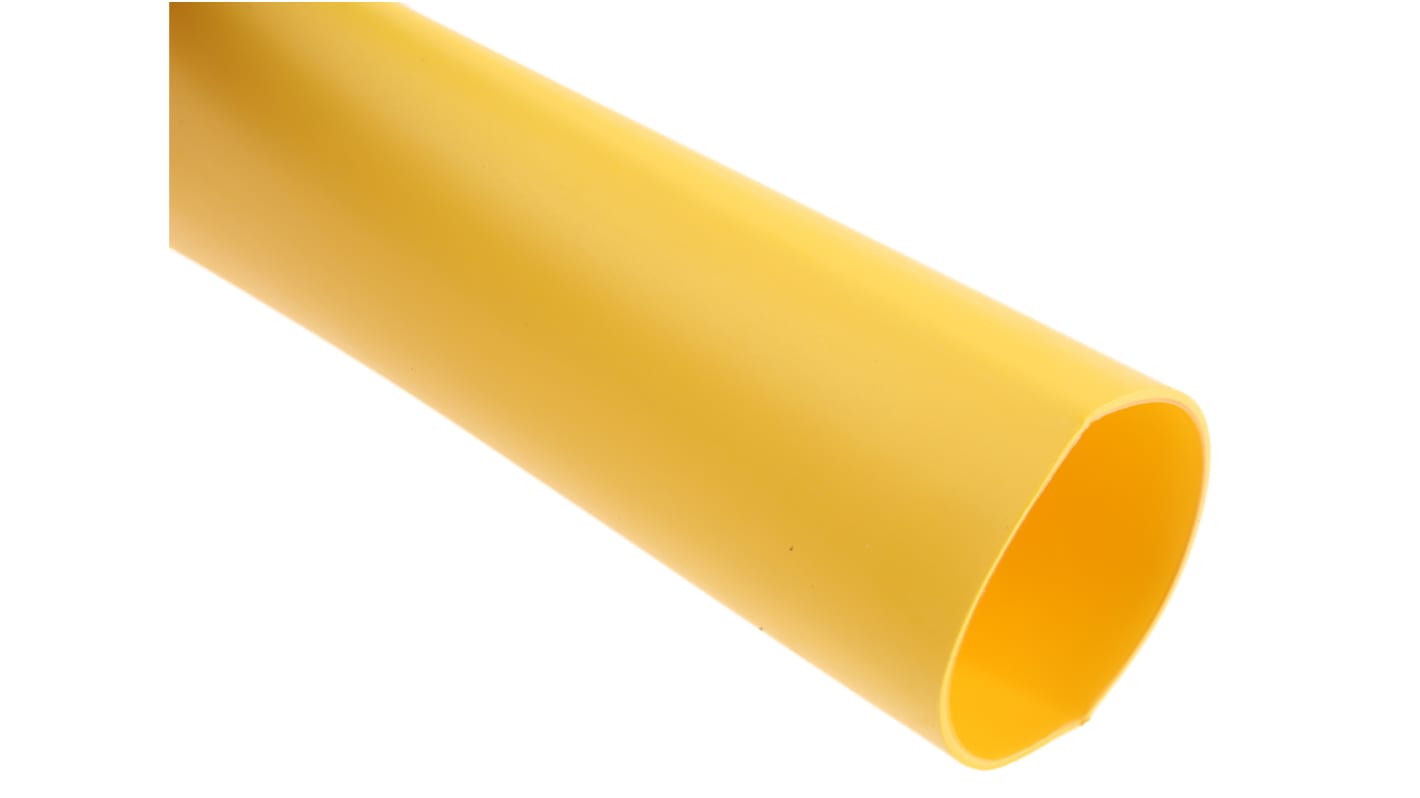 RS PRO Adhesive Lined Heat Shrink Tube, Yellow 24mm Sleeve Dia. x 1.2m Length 3:1 Ratio