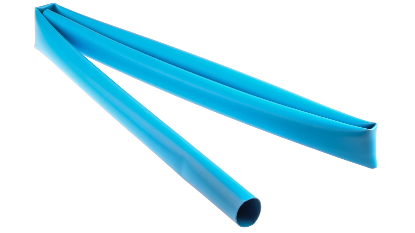 RS PRO Adhesive Lined Heat Shrink Tube, Blue 24mm Sleeve Dia. x 1.2m Length 3:1 Ratio
