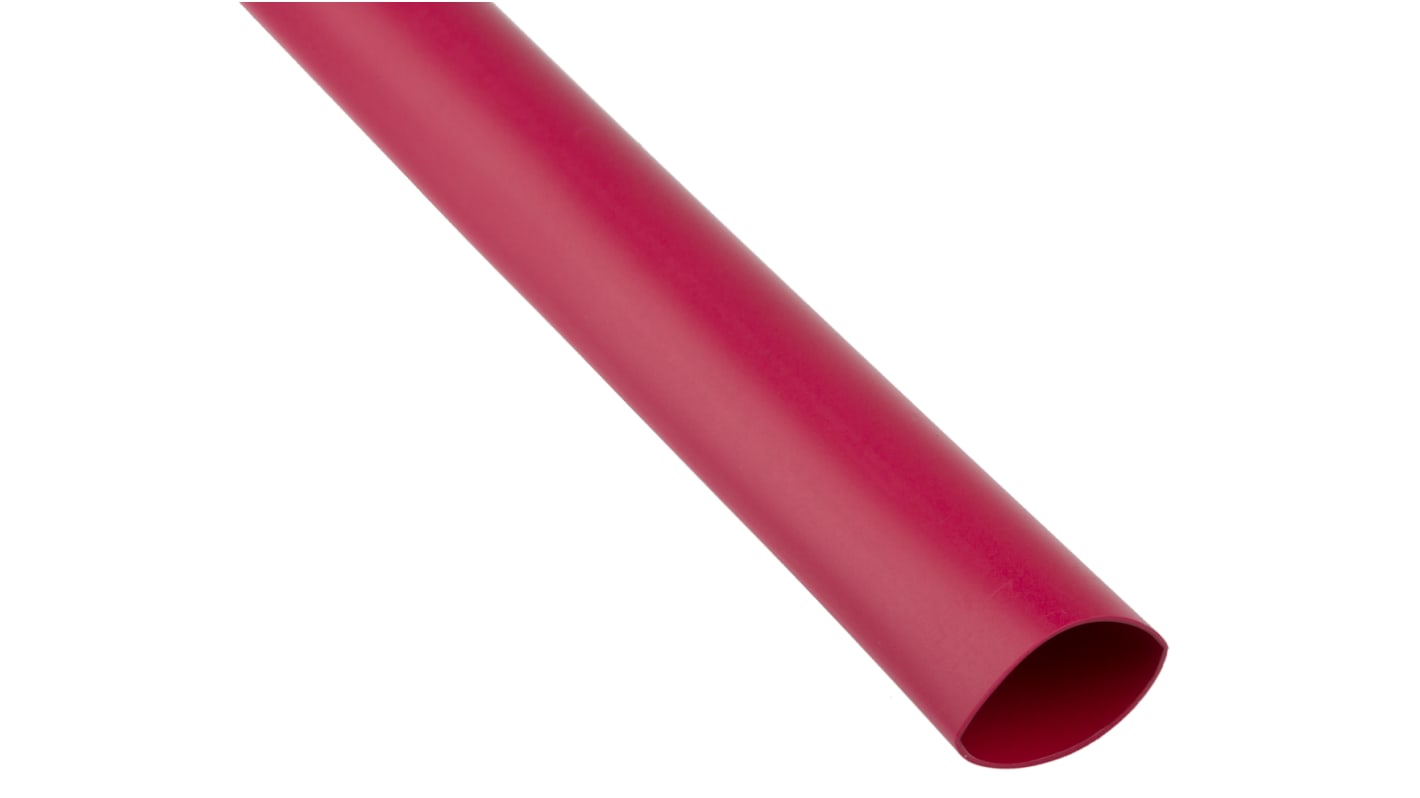 Guaina termorestringente RS PRO Ø 24mm, col. Rosso, restringimento 3:1, L. 1.2m, adesiva