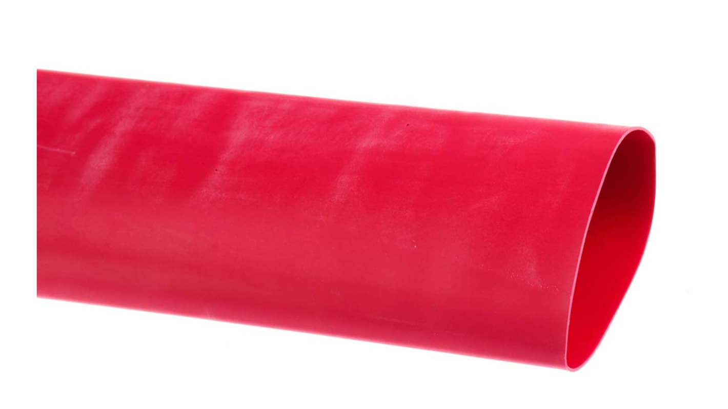 RS PRO Adhesive Lined Heat Shrink Tubing, Red 40mm Sleeve Dia. x 1.2m Length 3:1 Ratio