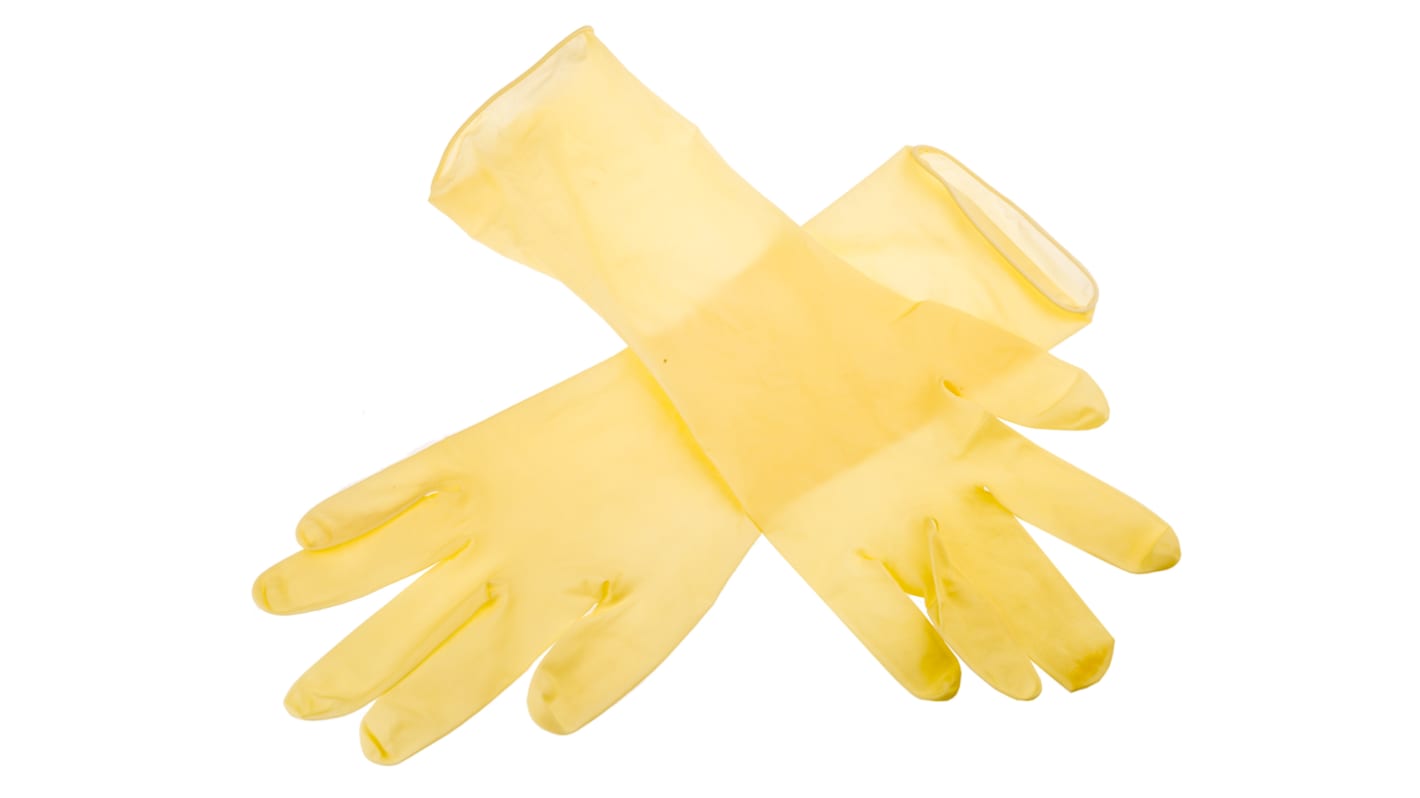 RS PRO Latex Disposable Gloves, Size 7, Small, 100 per Pack