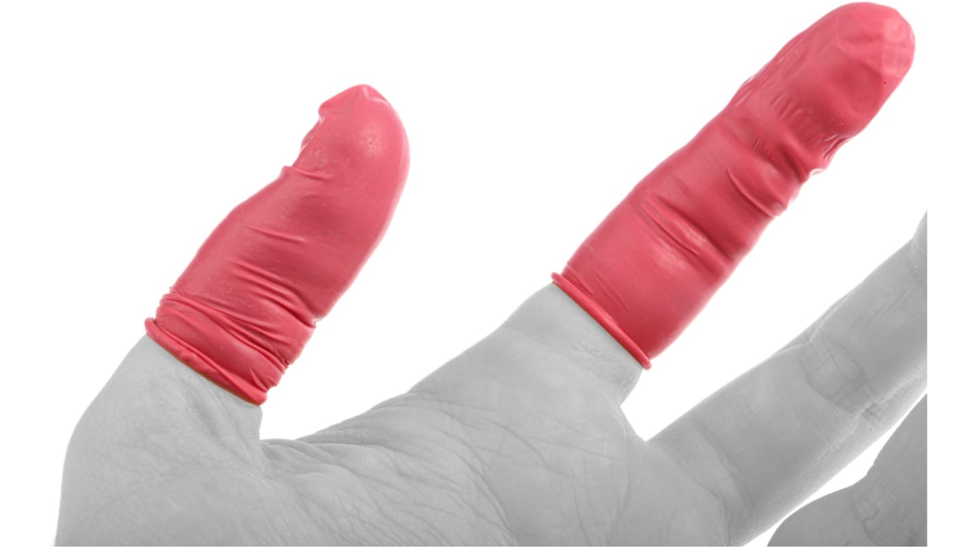 RS PRO Fingerlinge Gr. 8, M Latex Rosa 720 Stk. Antistatik