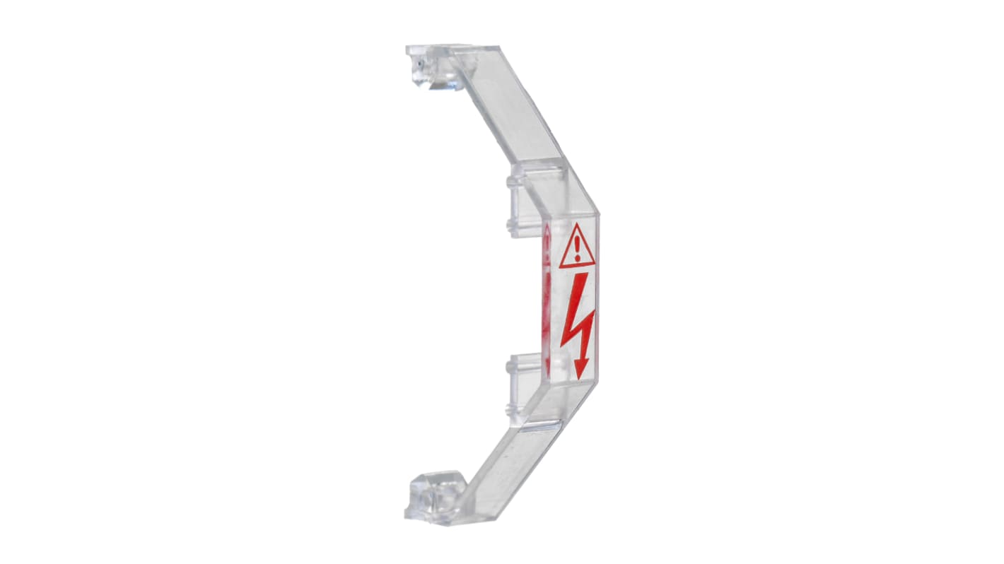 RS PRO Clear Cover for Use with Feed Through Terminal Blocks 12 AWG