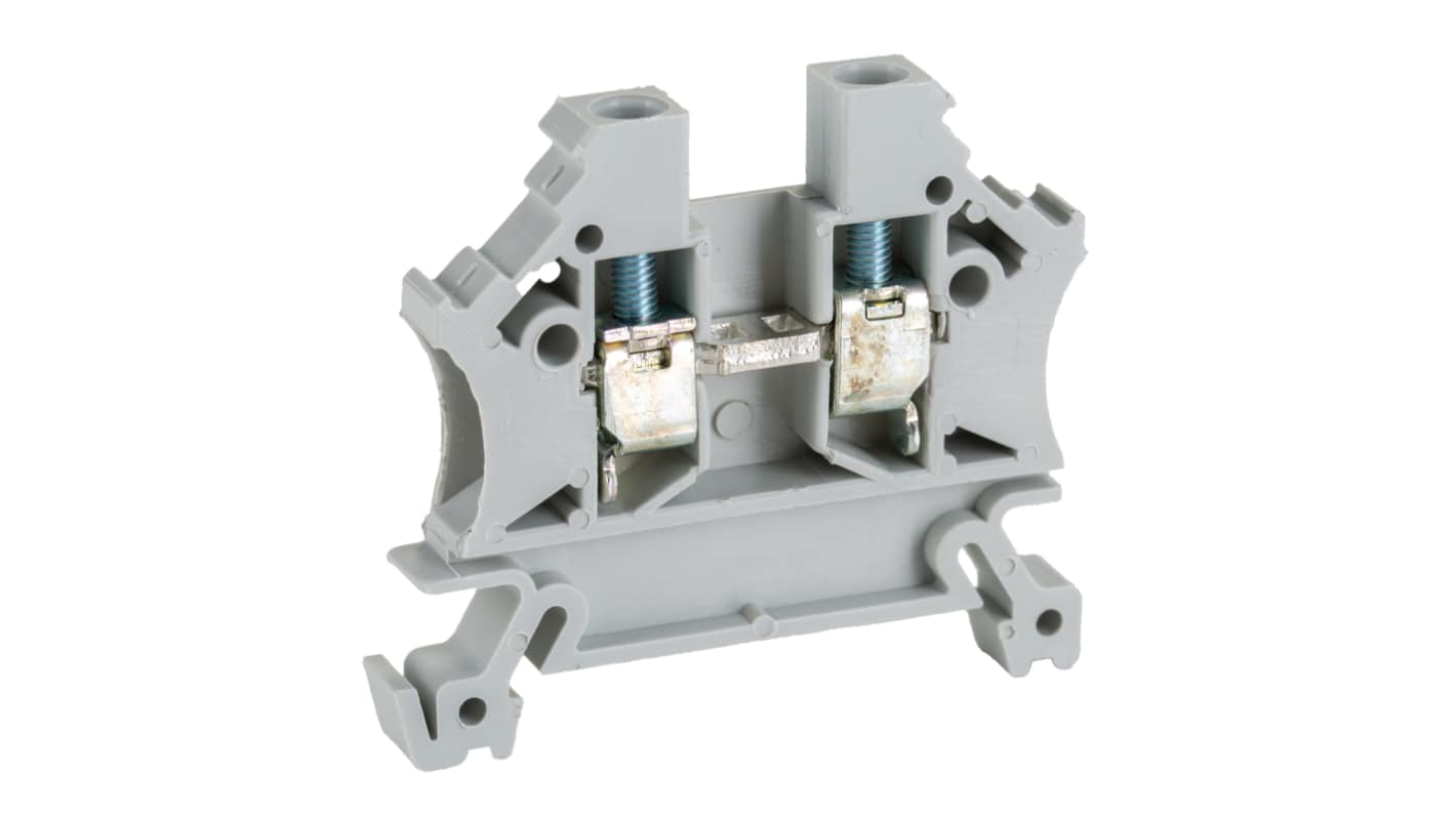 RS PRO Grey, Single-Level, Cage Clamp Termination