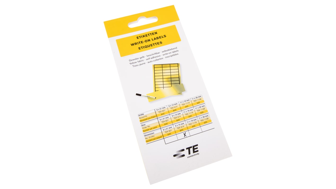 Foglio di etichette Idento, 840 unità, col. Giallo