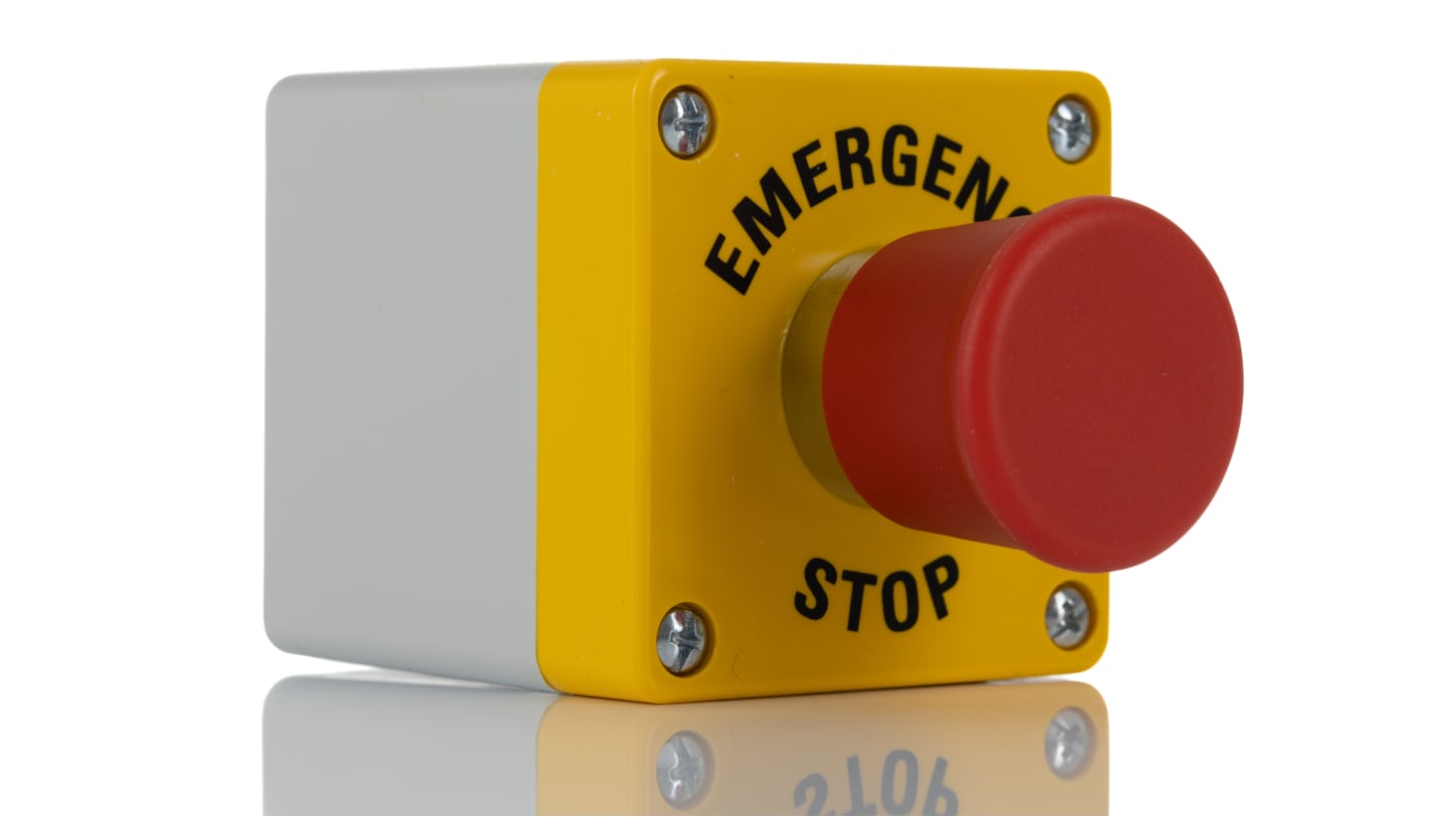 RS PRO emergency stop   pushbutton, snap
