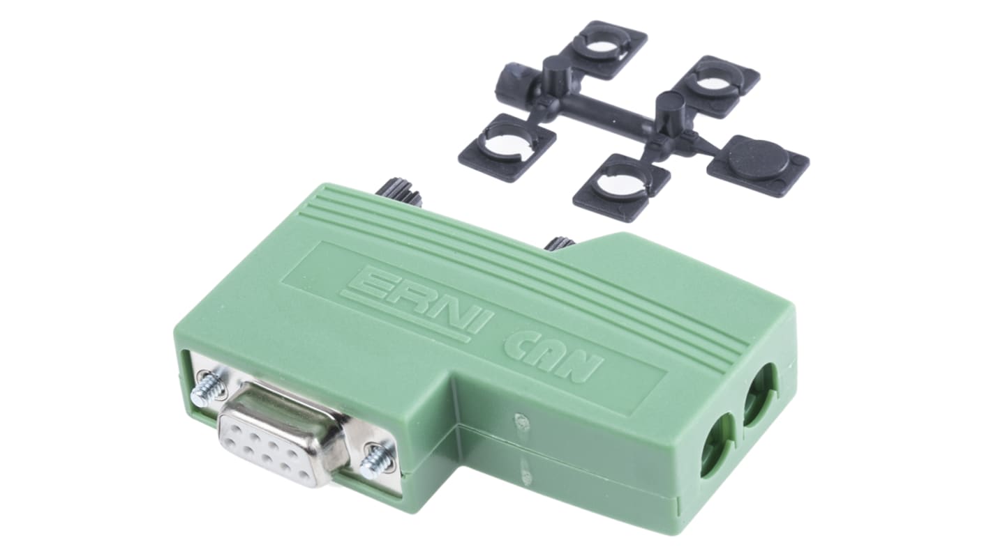 ERNI ERbic Profibus 9 Way Right Angle Cable Mount D-sub Connector Socket