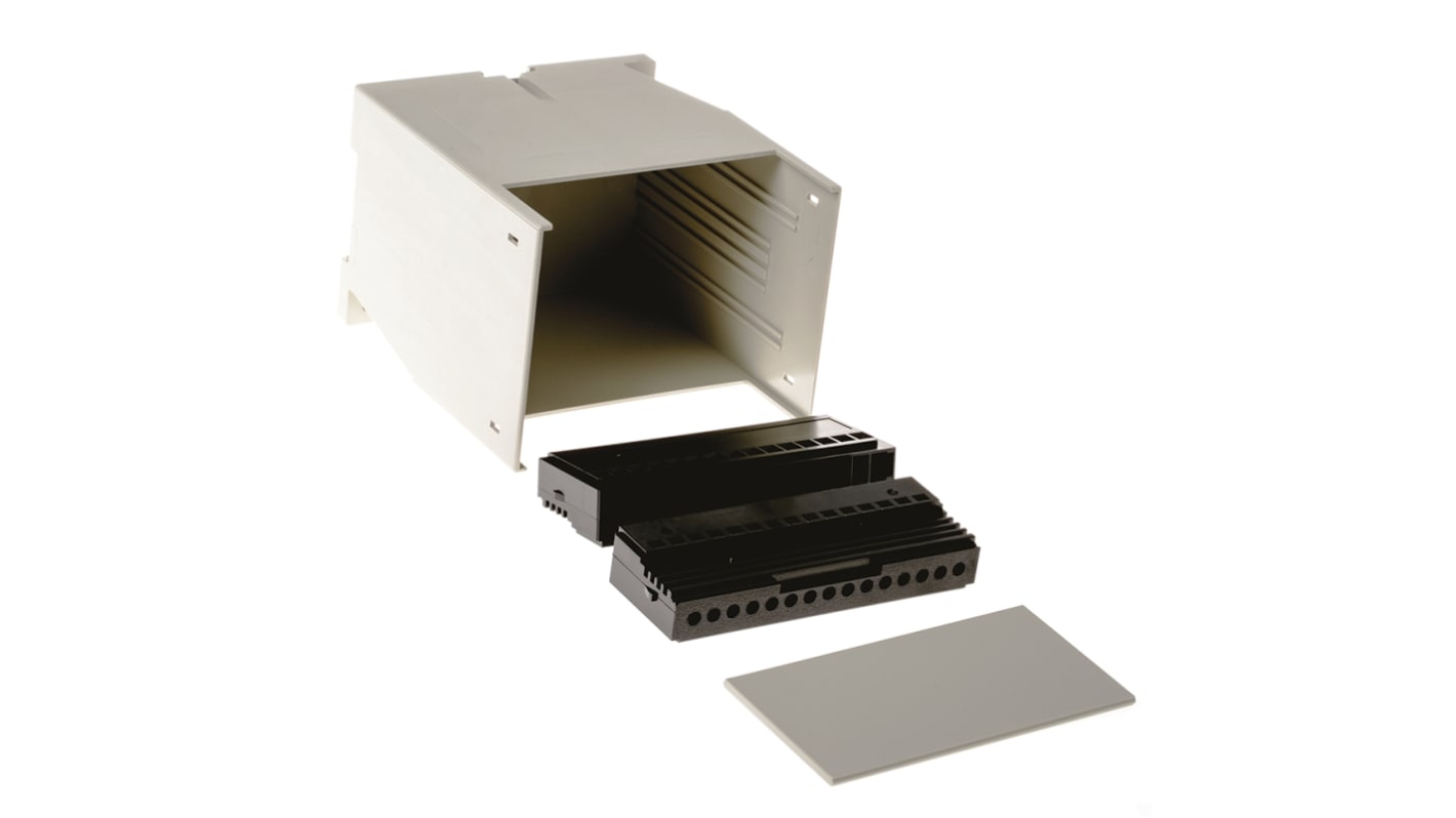 RS PRO Modular Enclosure Enclosure Type, 75 x 99.7 x 110mm, Polycarbonate DIN Rail Enclosure