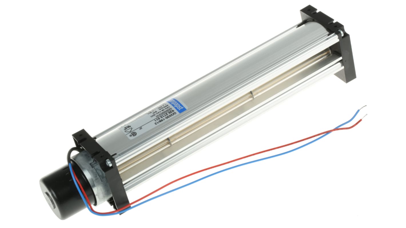 ebm-papst QG 030 Series Tangential Centrifugal Fan, 12 V dc, 100m³/h, DC Operation, 47.5 x 258 x 50mm