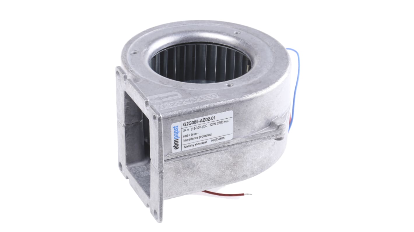 ebm-papst G2G085 Series Centrifugal Fan, 24 V dc, 80m³/h, DC Operation, 117 x 127 x 76mm