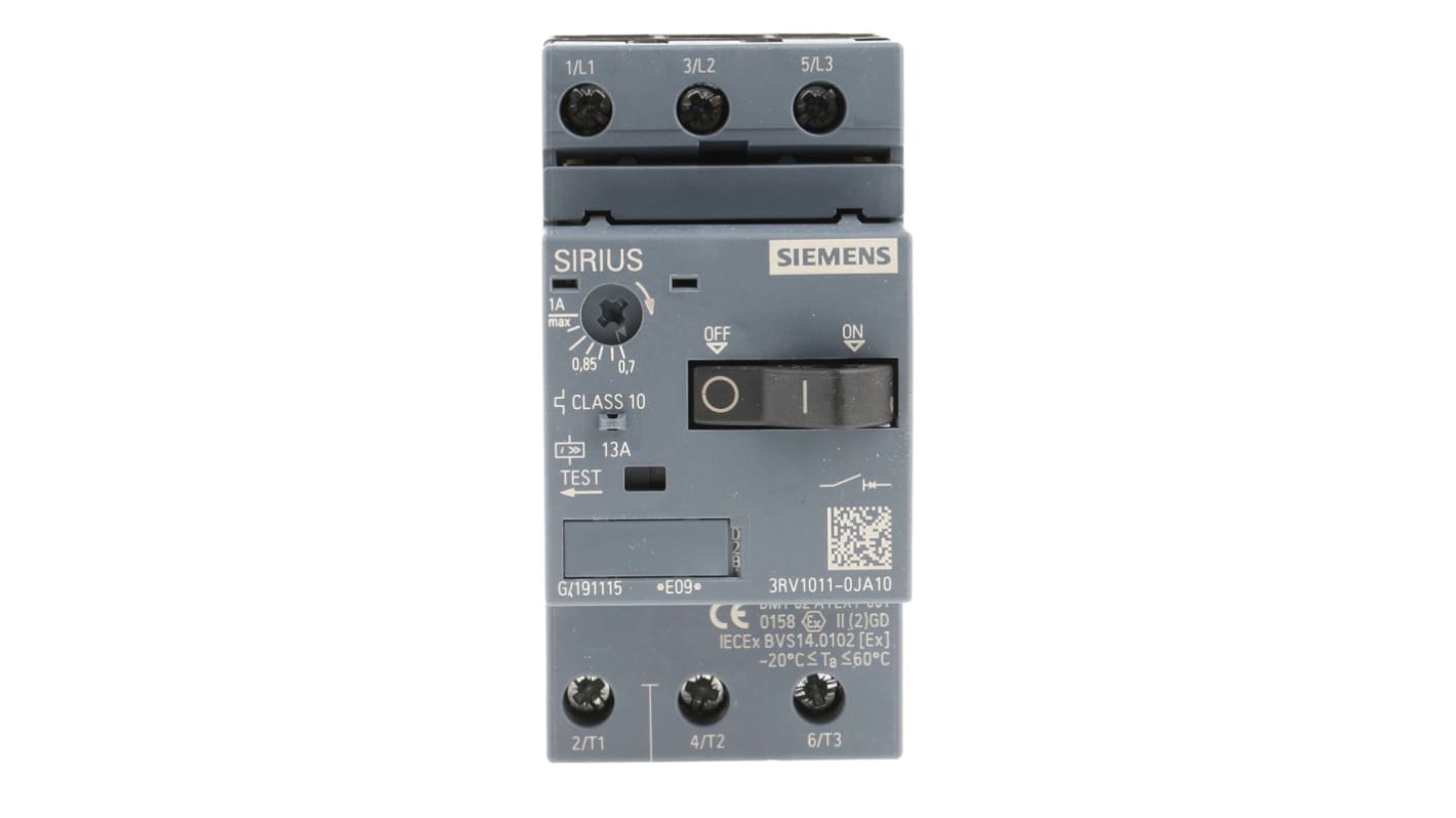 Siemens 0.7 → 1 A SIRIUS 3RV Motor Protection Circuit Breaker, 690 V