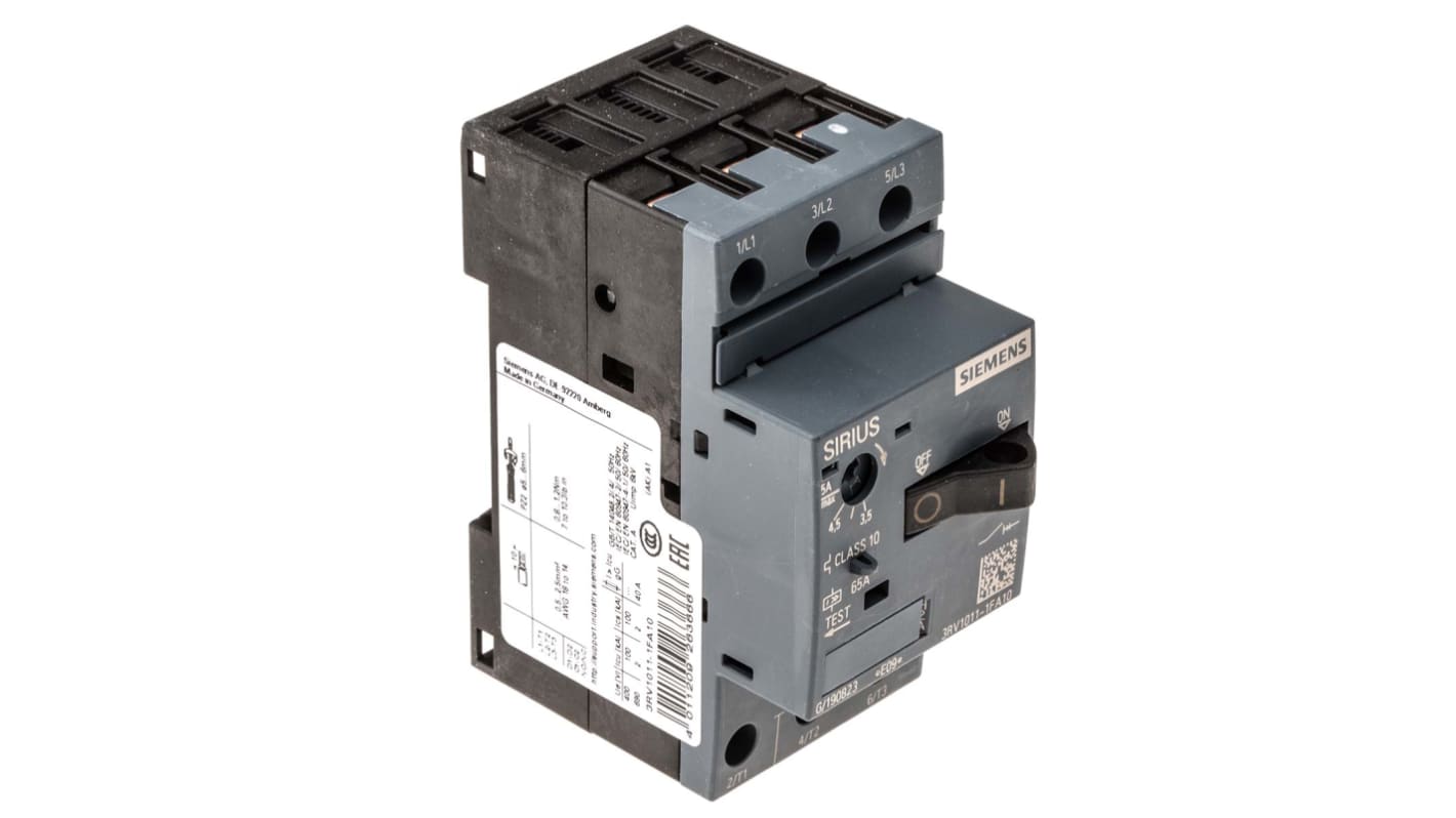 Interruttore automatico del motore Siemens, 3,5 → 5 A SIRIUS 3RV