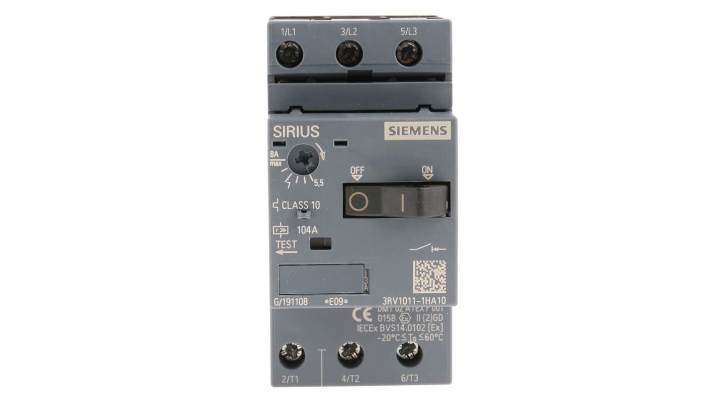Siemens 5.5 → 8 A SIRIUS Motor Protection Circuit Breaker